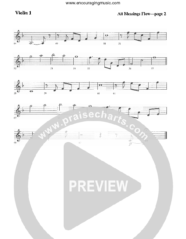All Blessings Flow Violin 1 (Rick Muchow)
