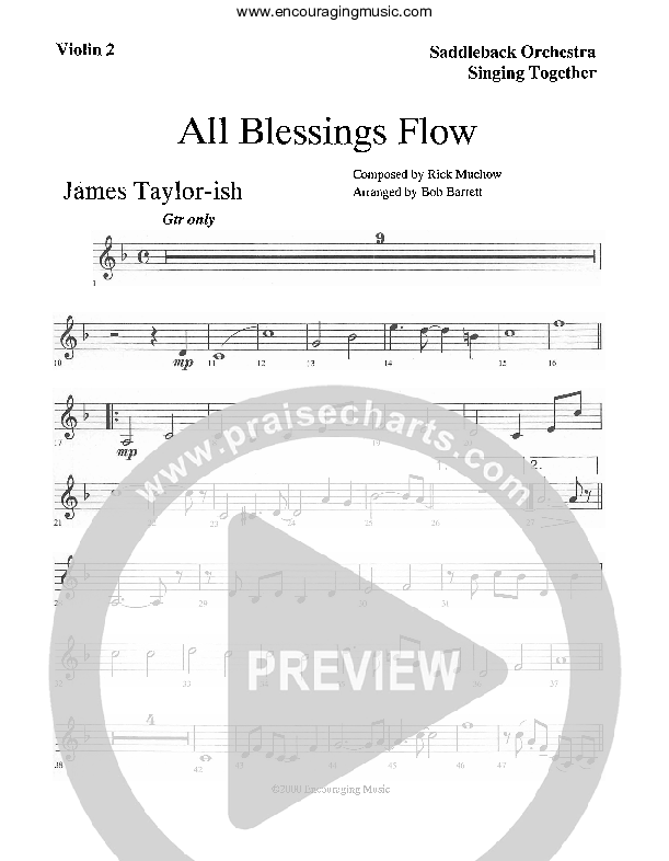 All Blessings Flow Violin 2 (Rick Muchow)