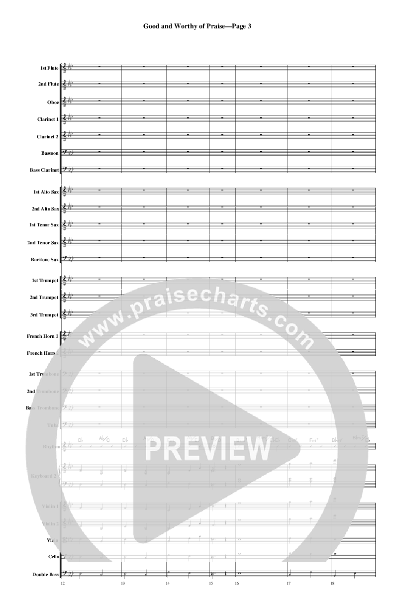 Good And Worthy Of Praise Orchestration (Rick Muchow)