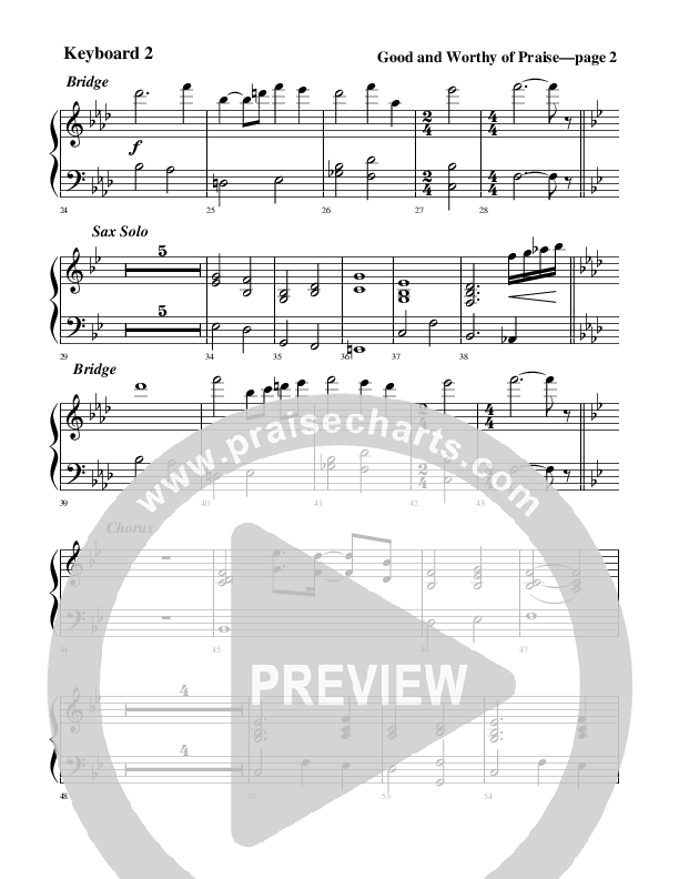 Good And Worthy Of Praise Synth (Rick Muchow)