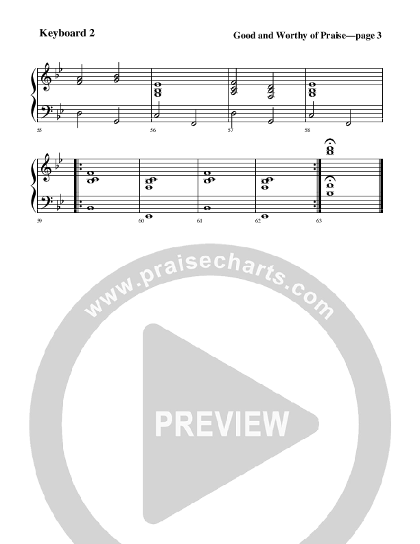 Good And Worthy Of Praise Synth (Rick Muchow)