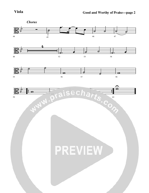 Good And Worthy Of Praise Viola (Rick Muchow)