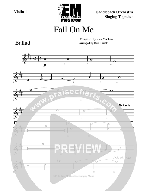 Fall On Me Violin 1 (Rick Muchow)