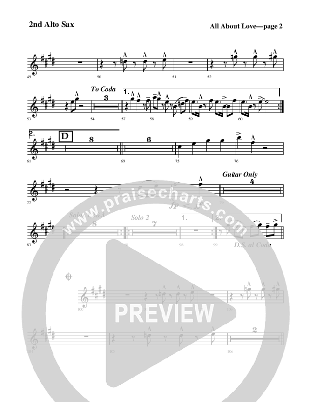 All About Love Alto Sax 2 (Rick Muchow)