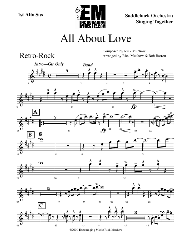 All About Love Alto Sax (Rick Muchow)