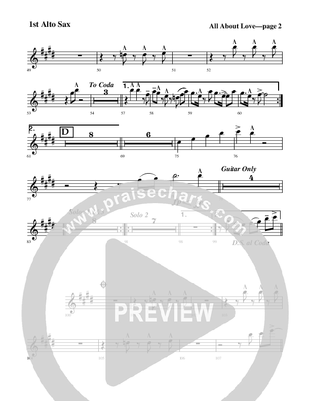 All About Love Alto Sax (Rick Muchow)