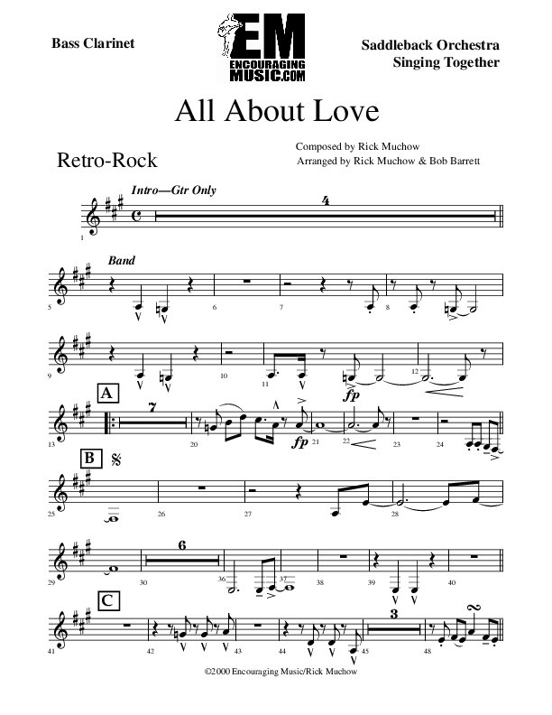 All About Love Bass Clarinet (Rick Muchow)