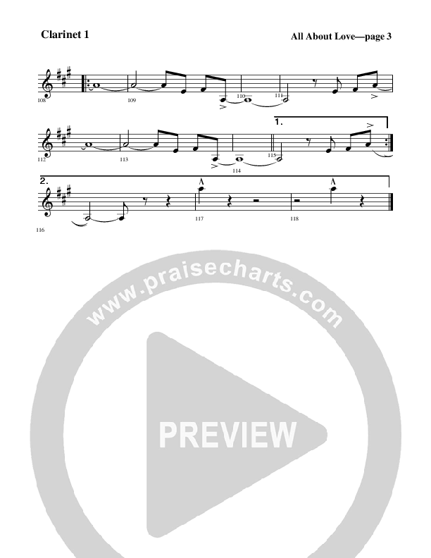 All About Love Clarinet (Rick Muchow)