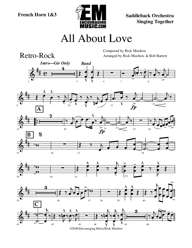 All About Love French Horn (Rick Muchow)