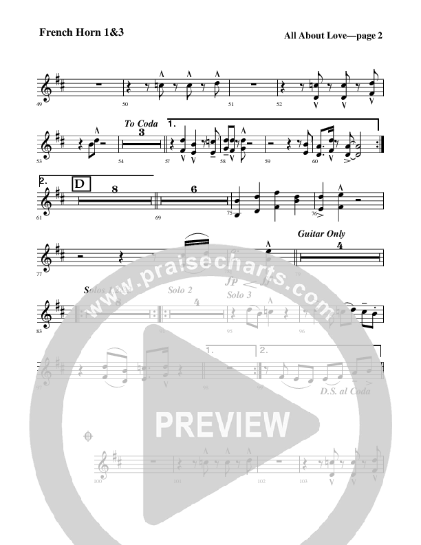 All About Love French Horn (Rick Muchow)