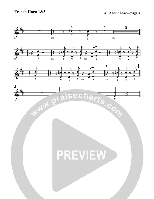 All About Love French Horn (Rick Muchow)