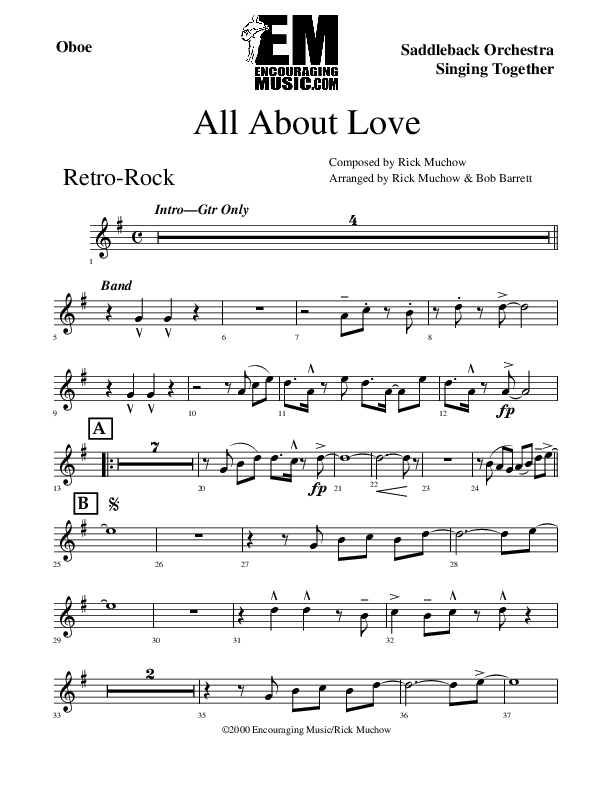 All About Love Oboe (Rick Muchow)