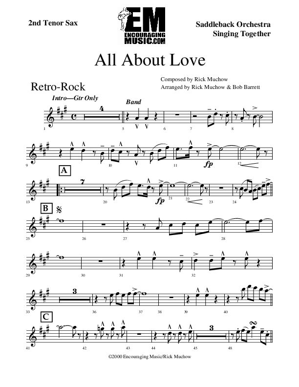 All About Love Tenor Sax 2 (Rick Muchow)