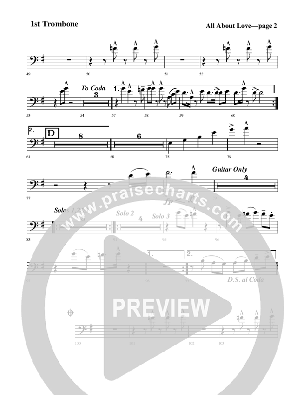 All About Love Trombone 1 (Rick Muchow)