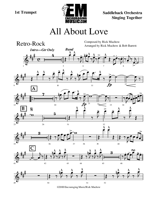 All About Love Trumpet 1 (Rick Muchow)