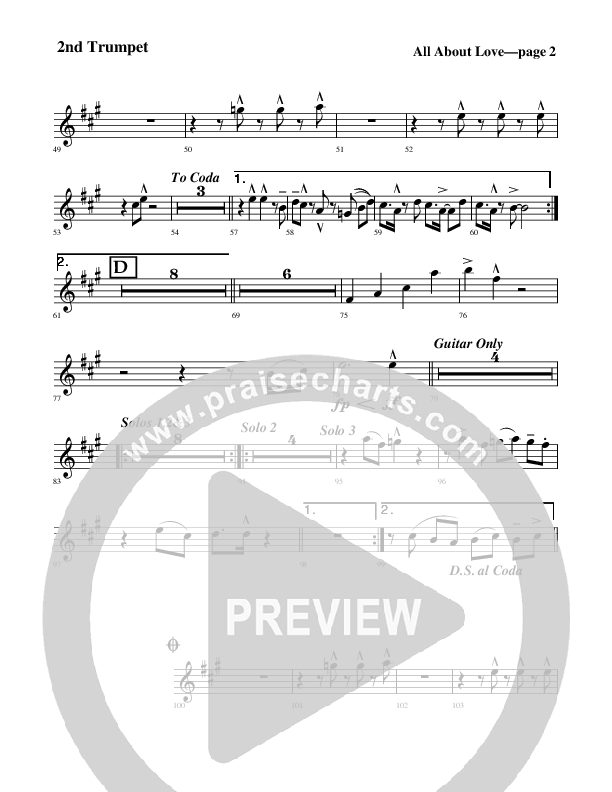 All About Love Trumpet 2 (Rick Muchow)