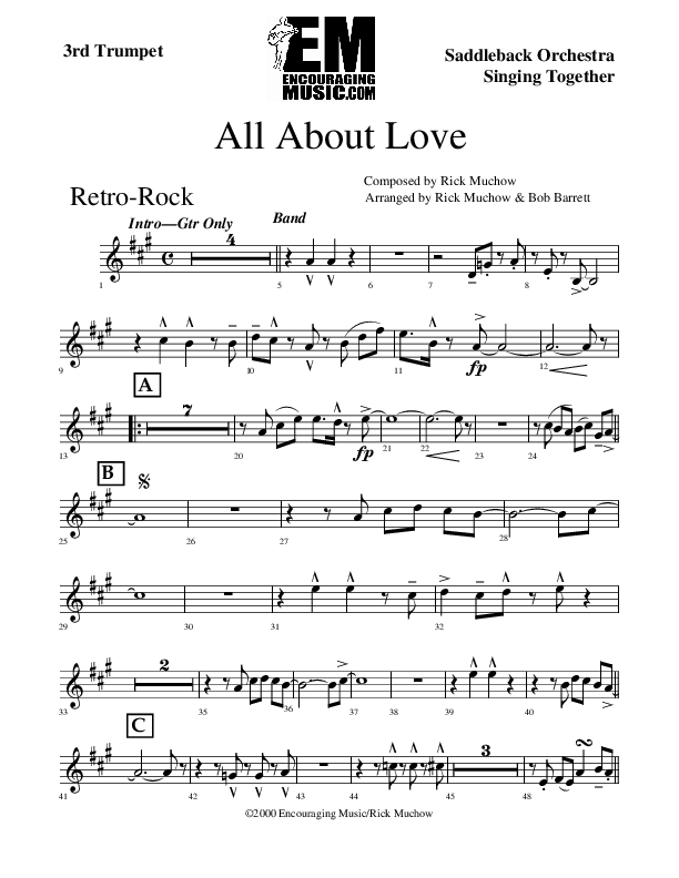 All About Love Trumpet 3 (Rick Muchow)