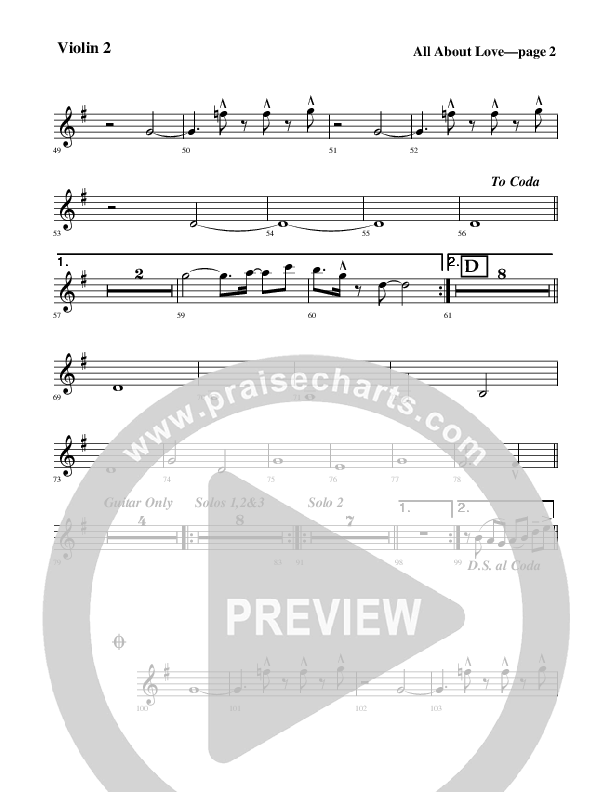 All About Love Violin 2 (Rick Muchow)