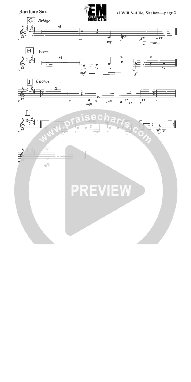 I Will Not Be Shaken Bari Sax (Jadon Lavik)