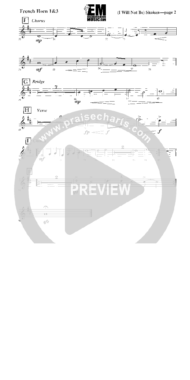 I Will Not Be Shaken French Horn (Jadon Lavik)