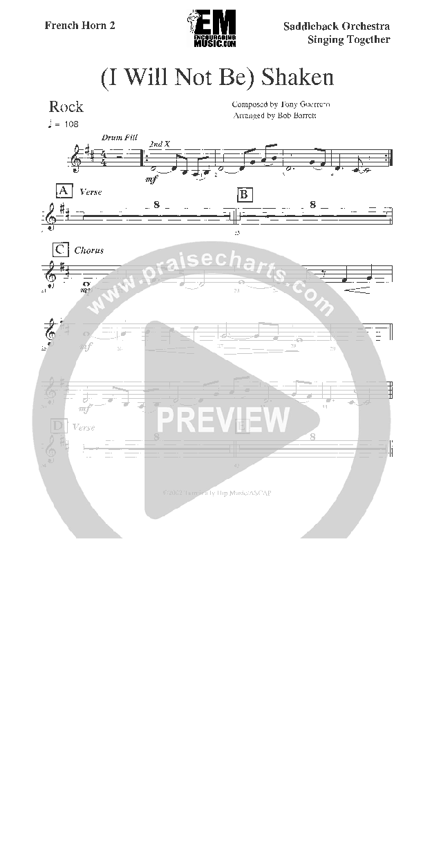 I Will Not Be Shaken French Horn (Jadon Lavik)