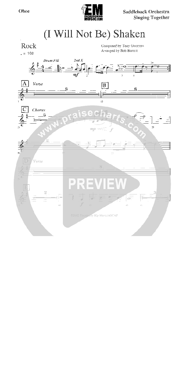 I Will Not Be Shaken Oboe (Jadon Lavik)