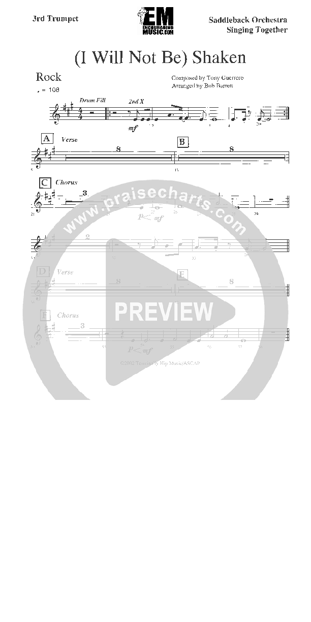 I Will Not Be Shaken Trumpet 3 (Jadon Lavik)