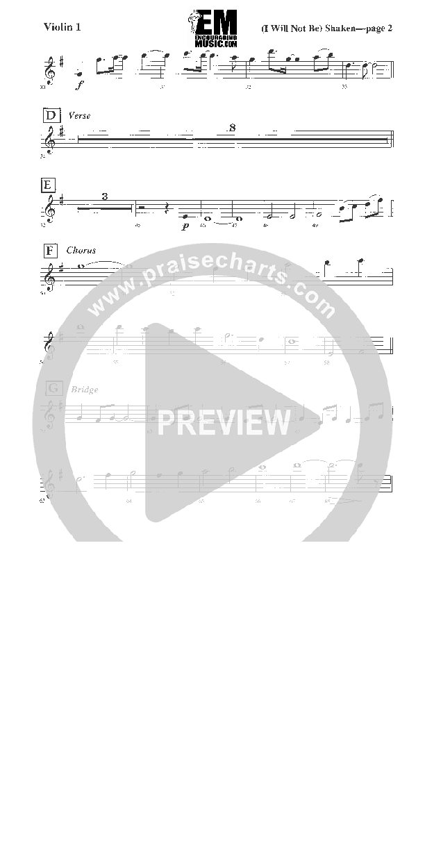 I Will Not Be Shaken Violin 1 (Jadon Lavik)