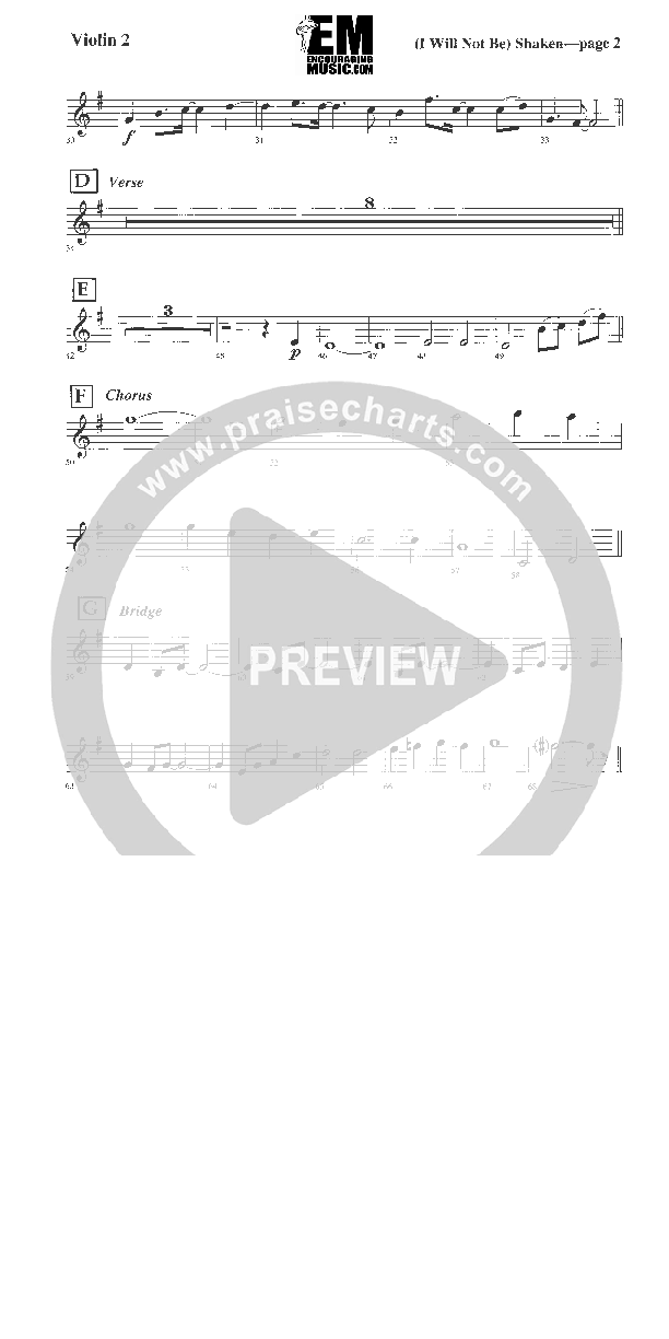 I Will Not Be Shaken Violin 2 (Jadon Lavik)