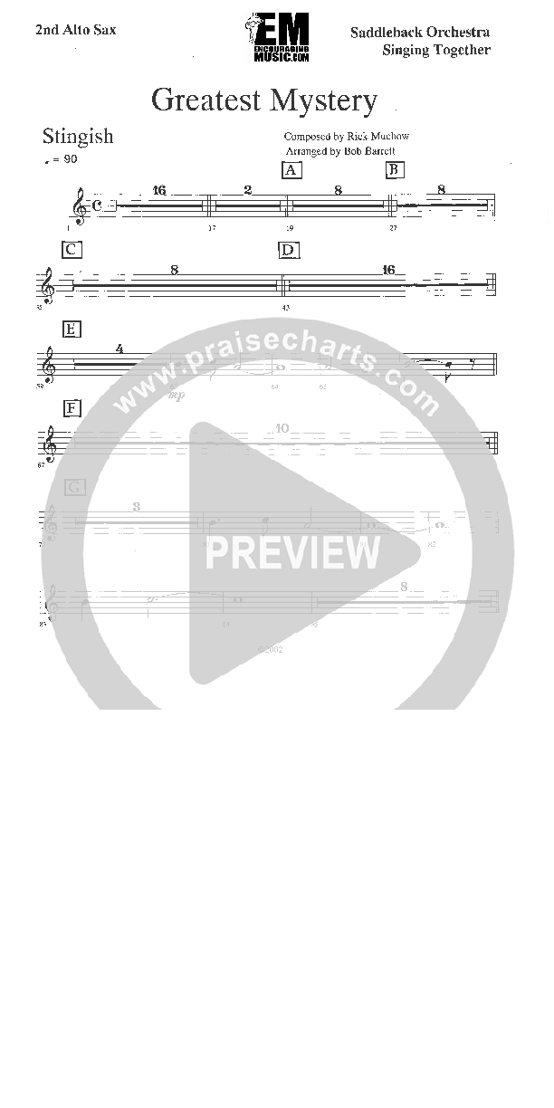 The Greatest Mystery Alto Sax 1/2 (Rick Muchow)