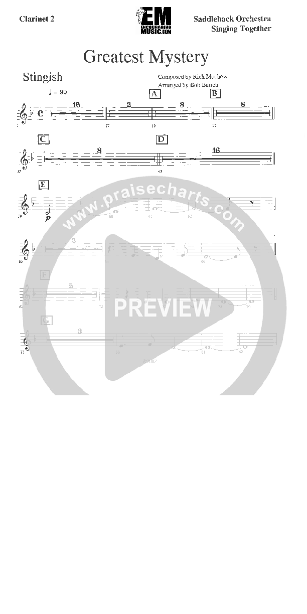 The Greatest Mystery Clarinet 1/2 (Rick Muchow)