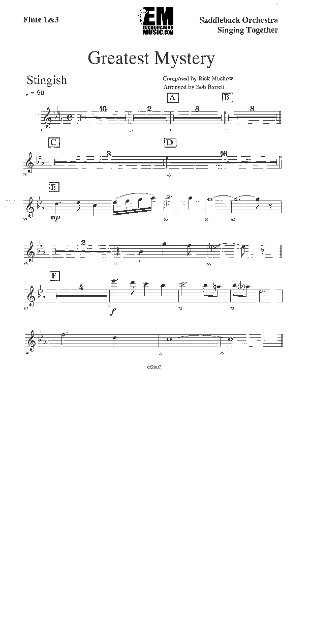 The Greatest Mystery Flute 1/2/3 (Rick Muchow)