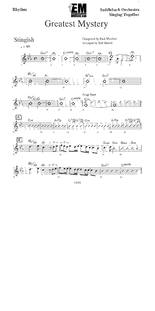 The Greatest Mystery Rhythm Chart (Rick Muchow)
