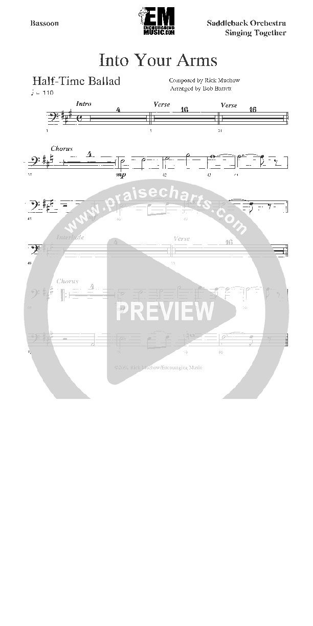 Into Your Arms Bassoon (Rick Muchow)