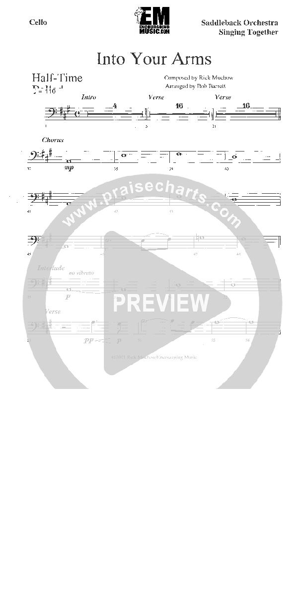 Into Your Arms Cello (Rick Muchow)