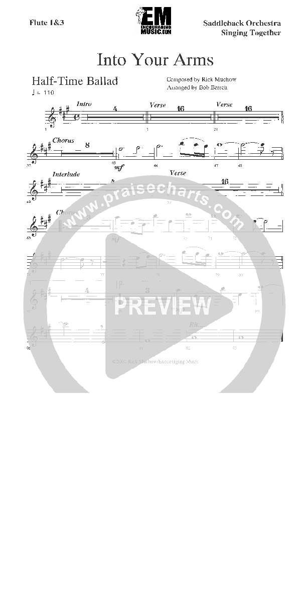 Into Your Arms Flute 1/2/3 (Rick Muchow)