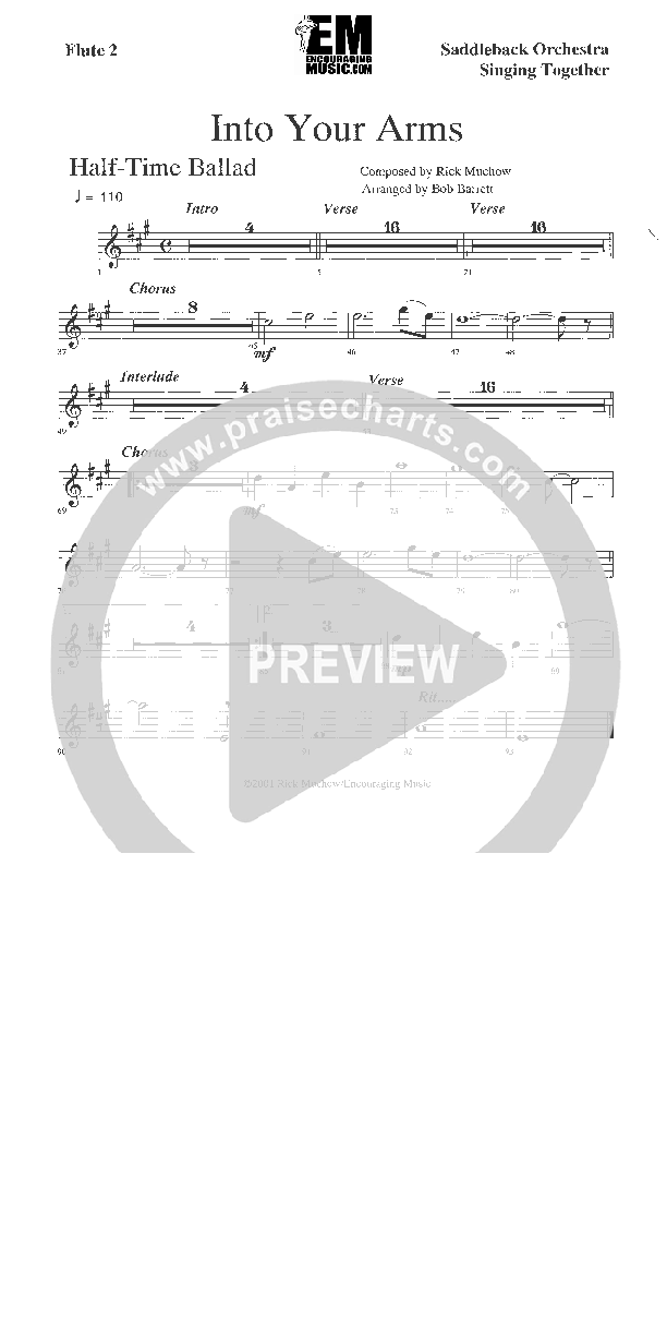 Into Your Arms Flute 1/2/3 (Rick Muchow)