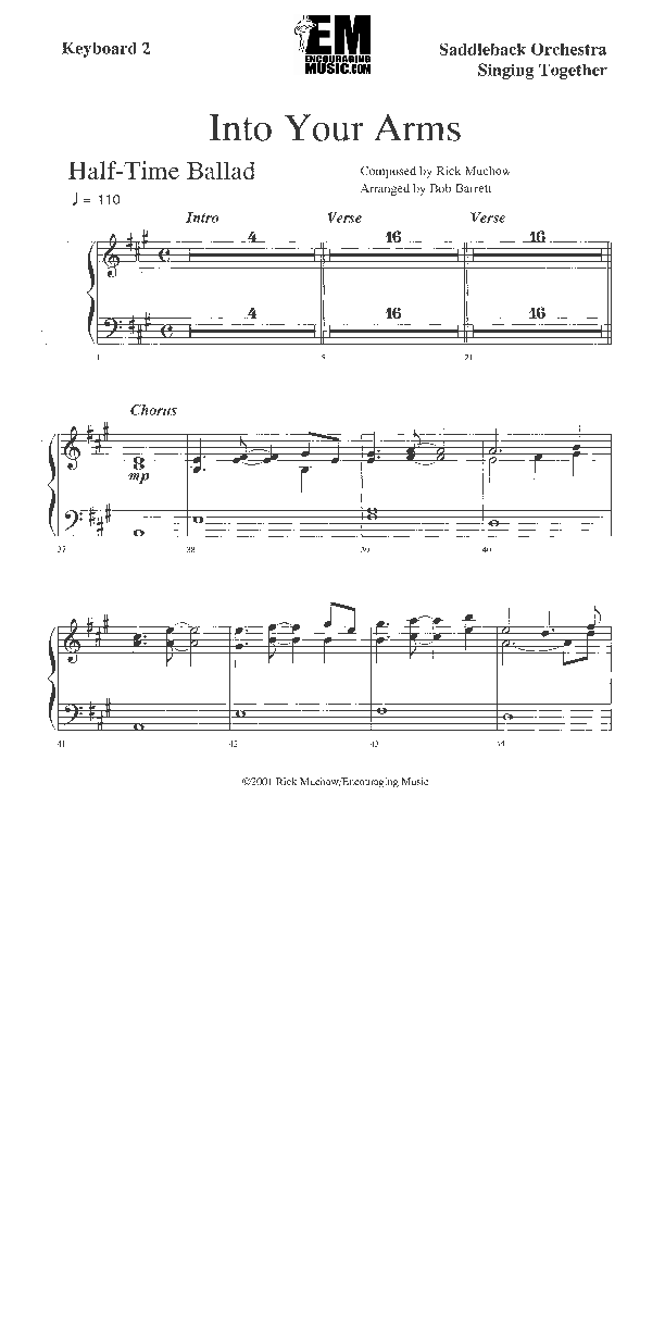 Into Your Arms Synth (Rick Muchow)