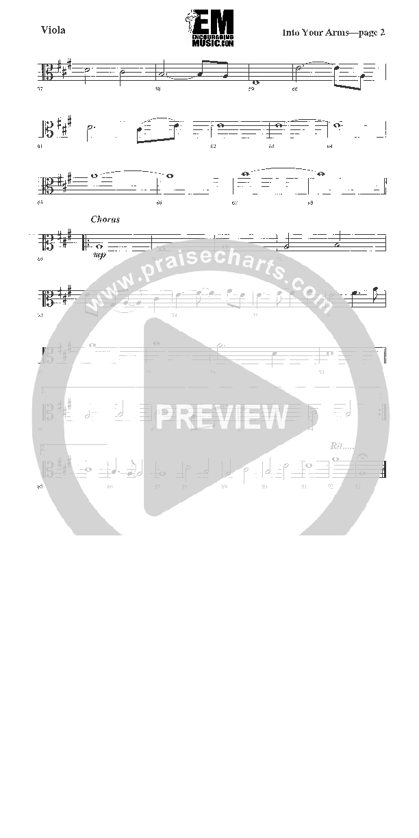 Into Your Arms Viola (Rick Muchow)