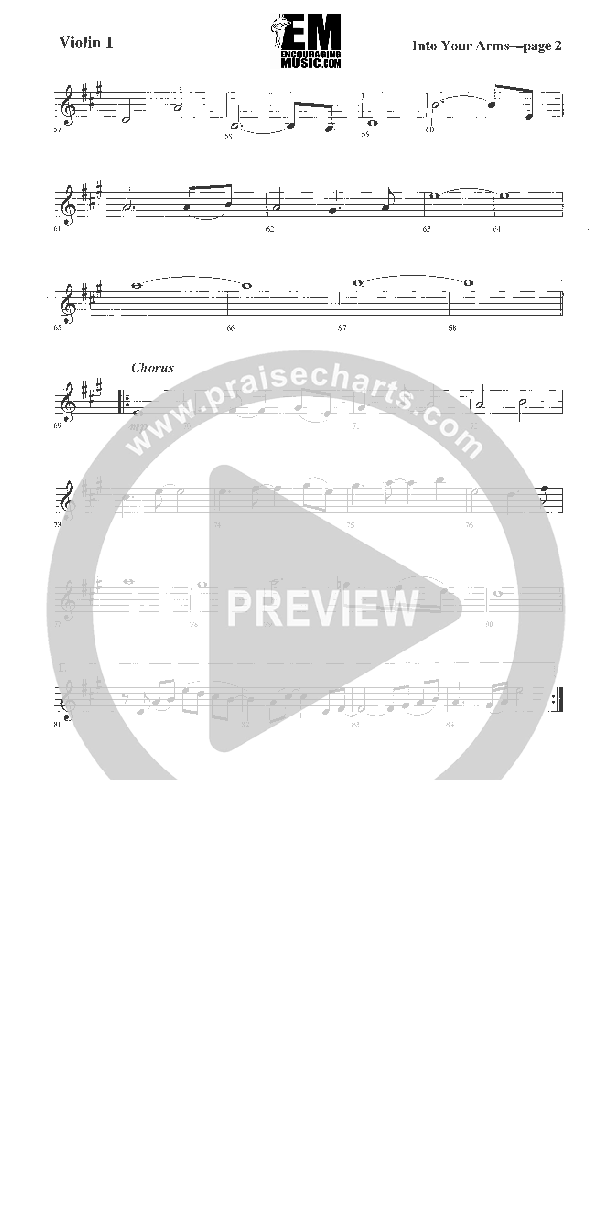 Into Your Arms Violin 1 (Rick Muchow)