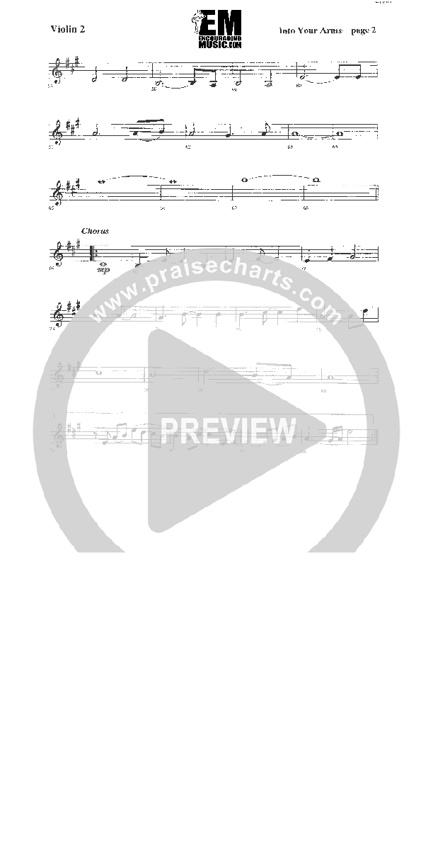 Into Your Arms Violin 2 (Rick Muchow)