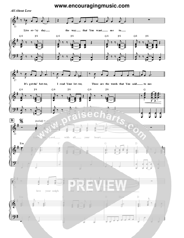 All About Love Lead & Piano (Rick Muchow)