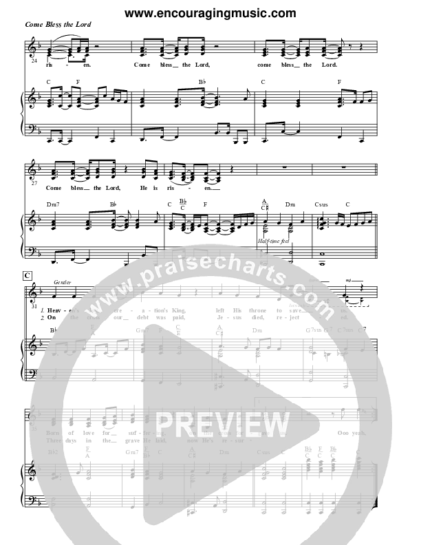 Come Bless The Lord Lead & Piano (Rick Muchow)