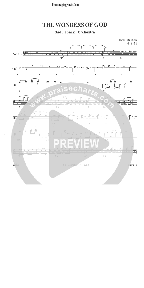 The Wonders of God Cello (Rick Muchow)