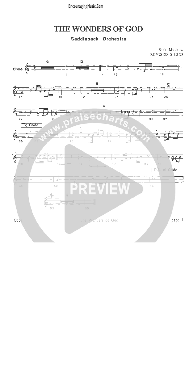 The Wonders of God Oboe (Rick Muchow)