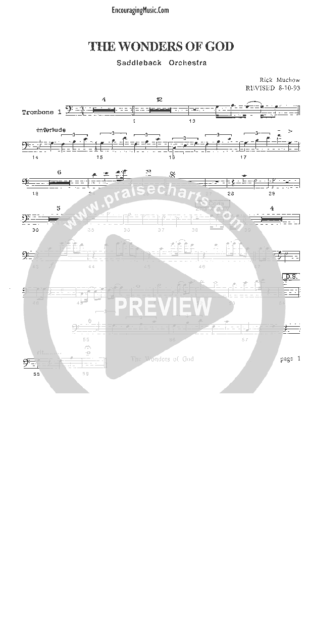 The Wonders of God Trombone 1 (Rick Muchow)