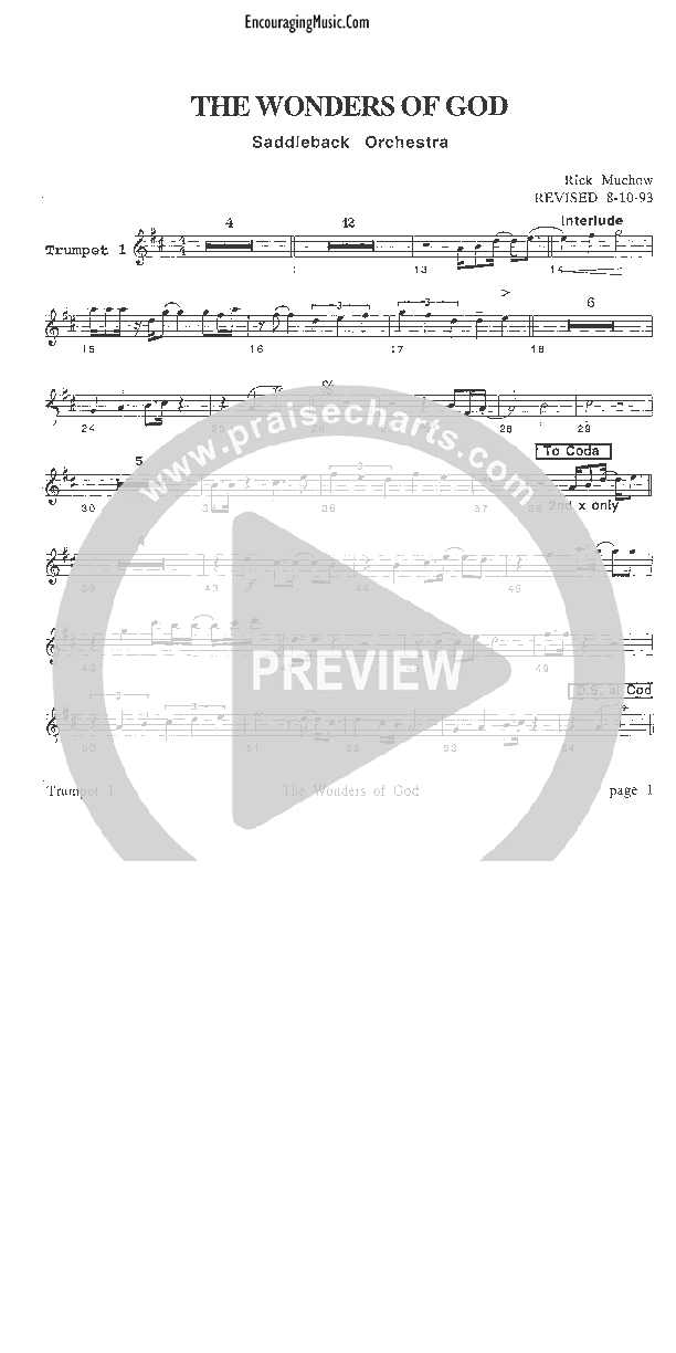 The Wonders of God Trumpet 1 (Rick Muchow)