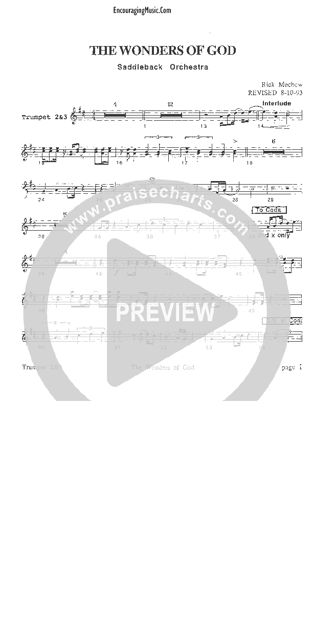 The Wonders of God Trumpet 2/3 (Rick Muchow)