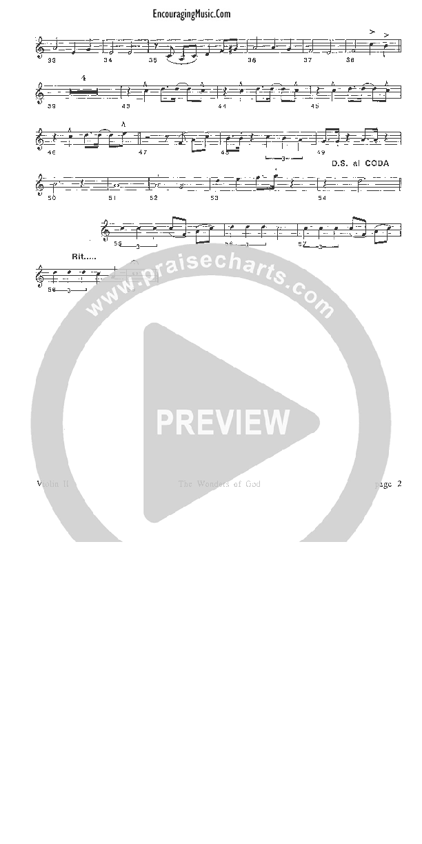 The Wonders of God Violin 2 (Rick Muchow)