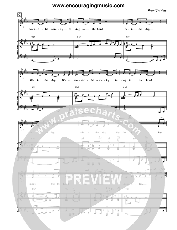 Beautiful Day Lead & Piano (Rick Muchow)